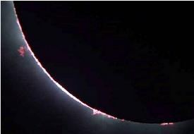 Eclipsed sun over the Cook Islands