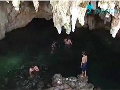 Crystal clear cave pools