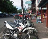 Parked motorbikes