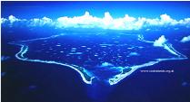 Penrhyn aerial,  courtesy of Ewan Smith, Air Rarotonga