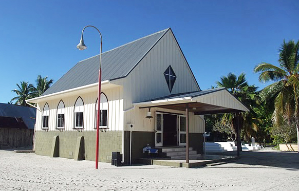 Palmrston, Cook Islands church