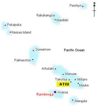 Atiu  location map