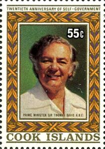Sir Tom Davis Cook Islands stamp