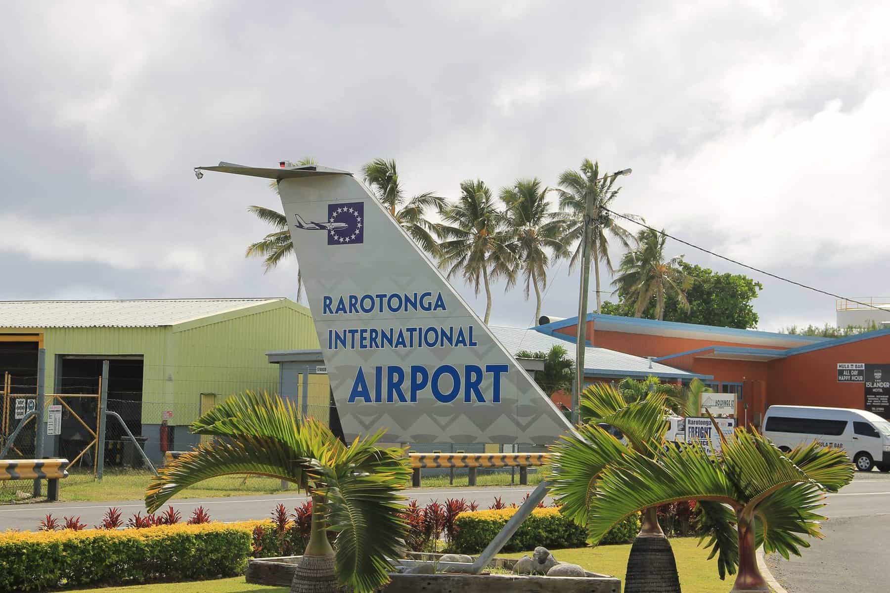 Rarotonga airport sign